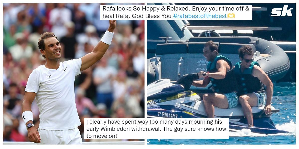 Tennis fans react to Rafael Nadal&#039;s vacation pictures days after his Wimbledon exit