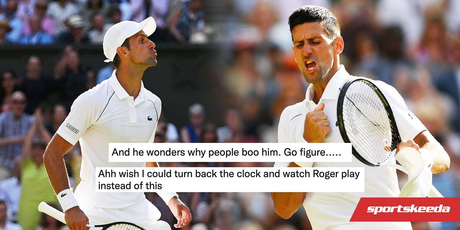 Fans have criticised Novak Djokovic for his behavior.