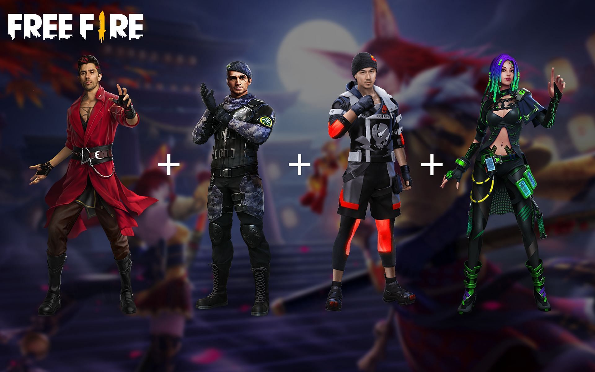 List of the best character combinations that Free Fire players can use (Image via Sportskeeda)