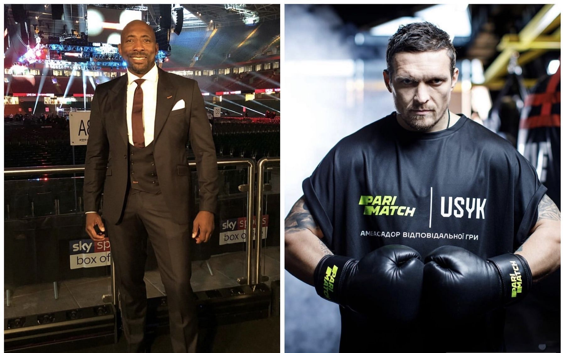 Johnny Nelson (left), Oleksandr Usyk (right) - Images via @johnnynelsonsky and @usykaa on Instagram