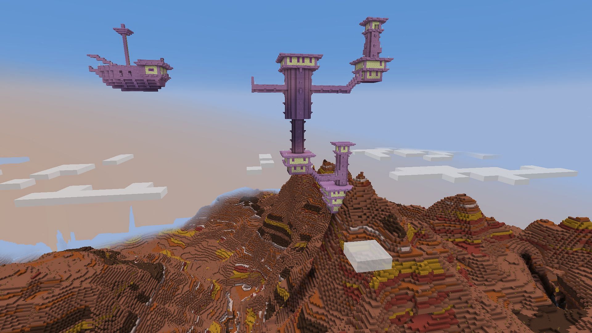 End city in Badlands (Image via Minecraft 1.19 update/Mojang)