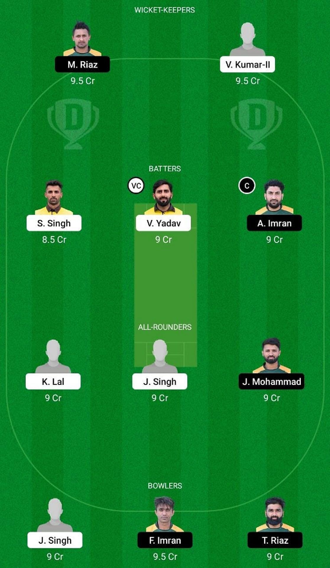 KIN-XI vs PLG Dream11 Fantasy Suggestion #1