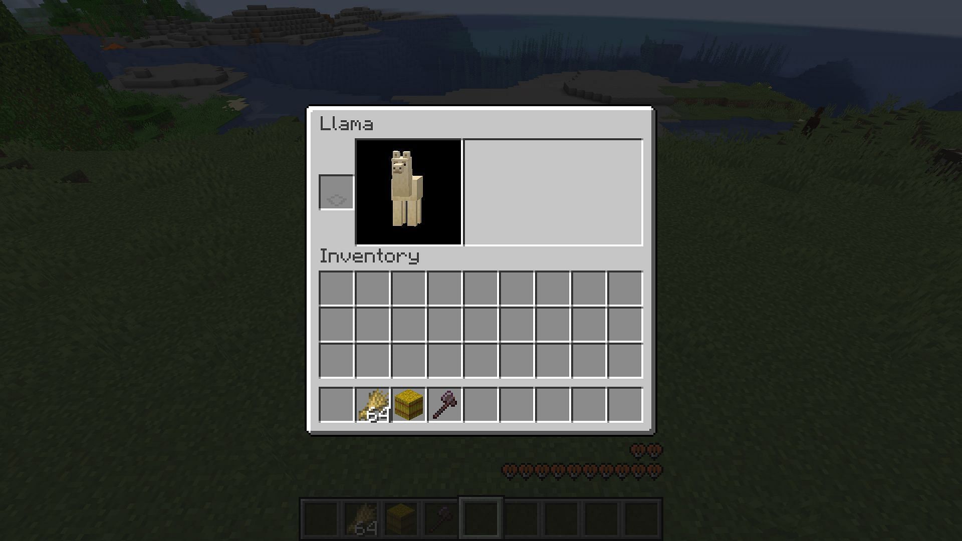 Llama GUI with carpet slot and chest slot (Image via Minecraft 1.19 update)