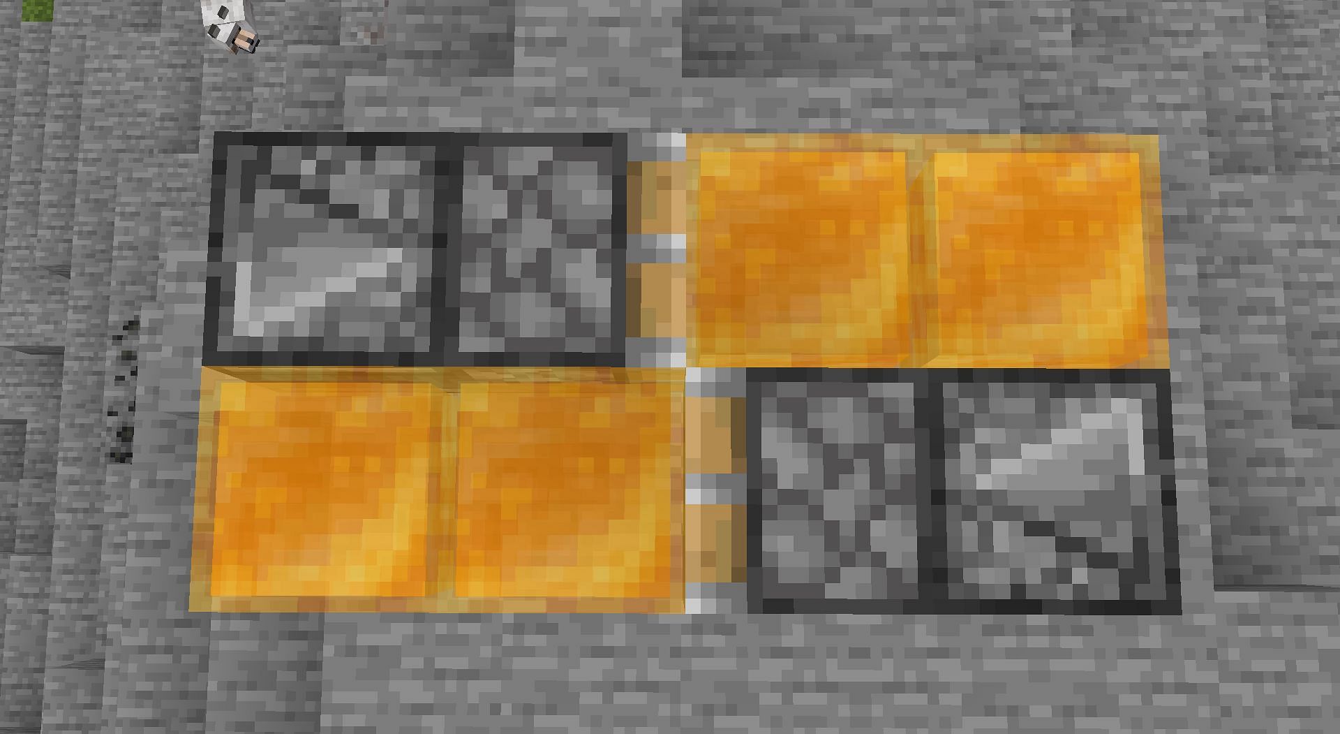 Pistons, observers, and honey blocks make a simple flying machine (Image via Minecraft 1.19 update)