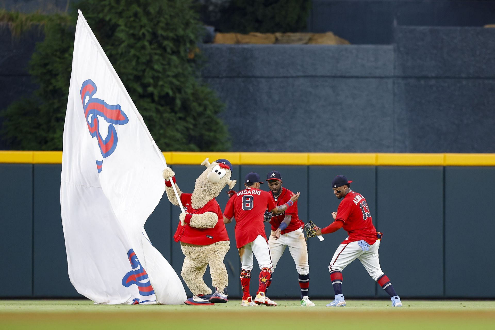 The Braves are three games behind the Mets in the NL East.