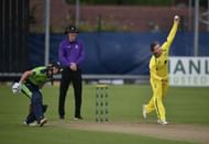 Jess Jonassen, in action against Ireland Women in the T20I Tri-Series