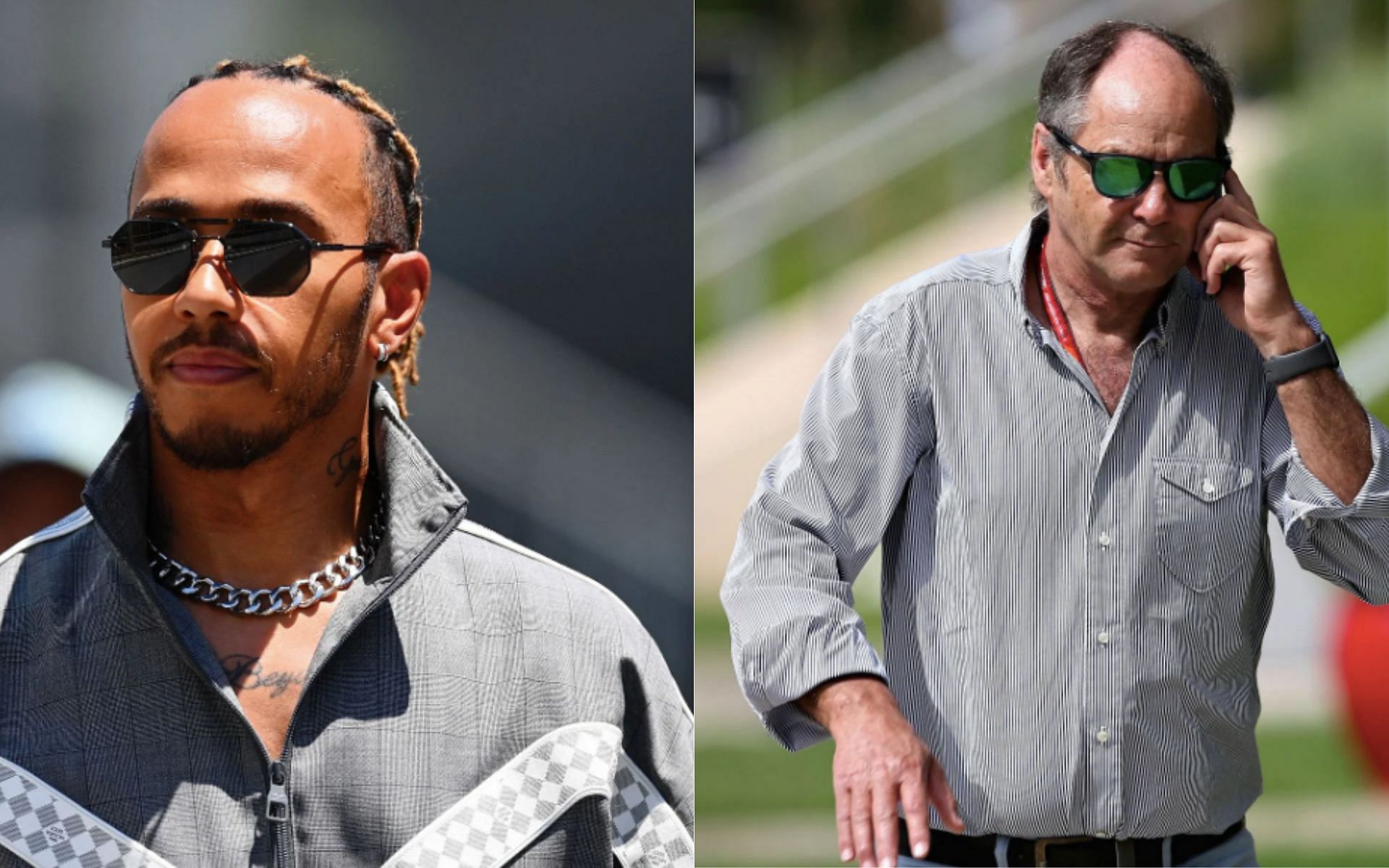 Lewis Hamilton (left) and Gerhard Berger (right)