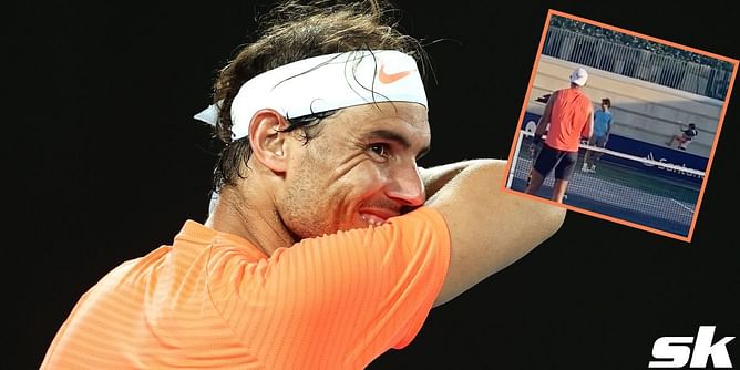 Watch: Rafael Nadal amused by a young fan at practice session