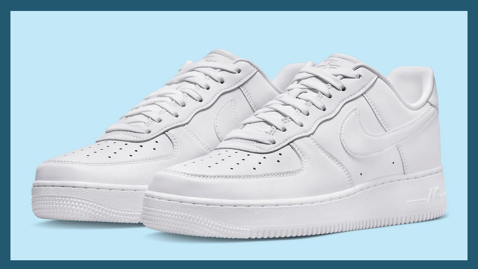 Nike Air Force 1 '07 sneakers in triple white and green