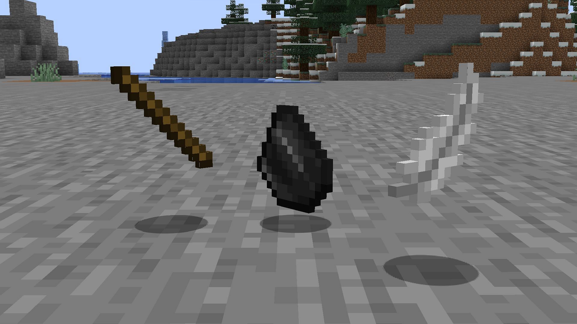Items needed for crafting arrows (Image via Minecraft 1.19)
