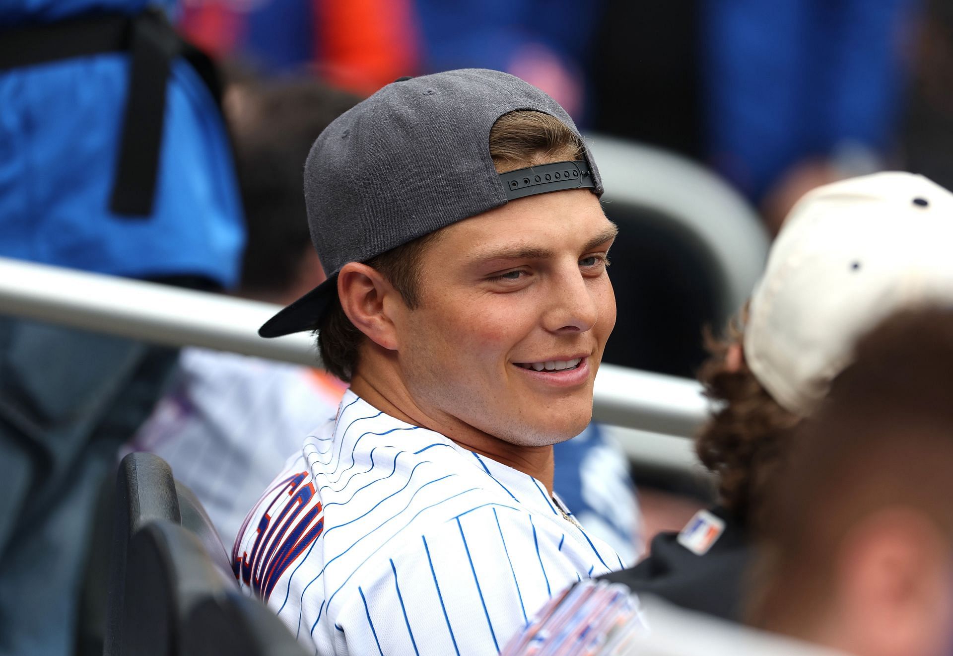 Jets quarterback Zach Wilson spotted at a New York Mets game during the offseason