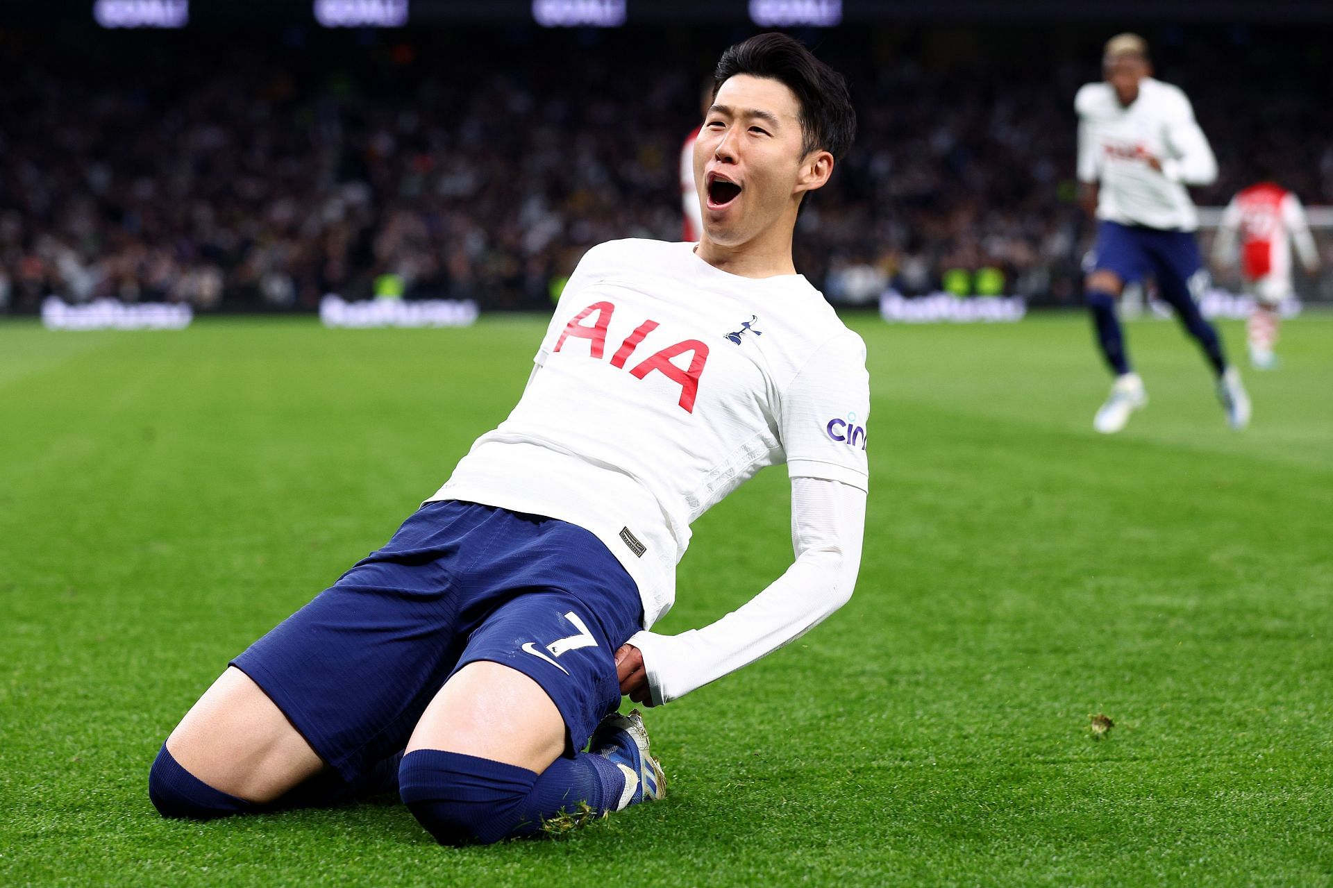 Son Heung-Min in action for Tottenham Hotspur against Arsenal
