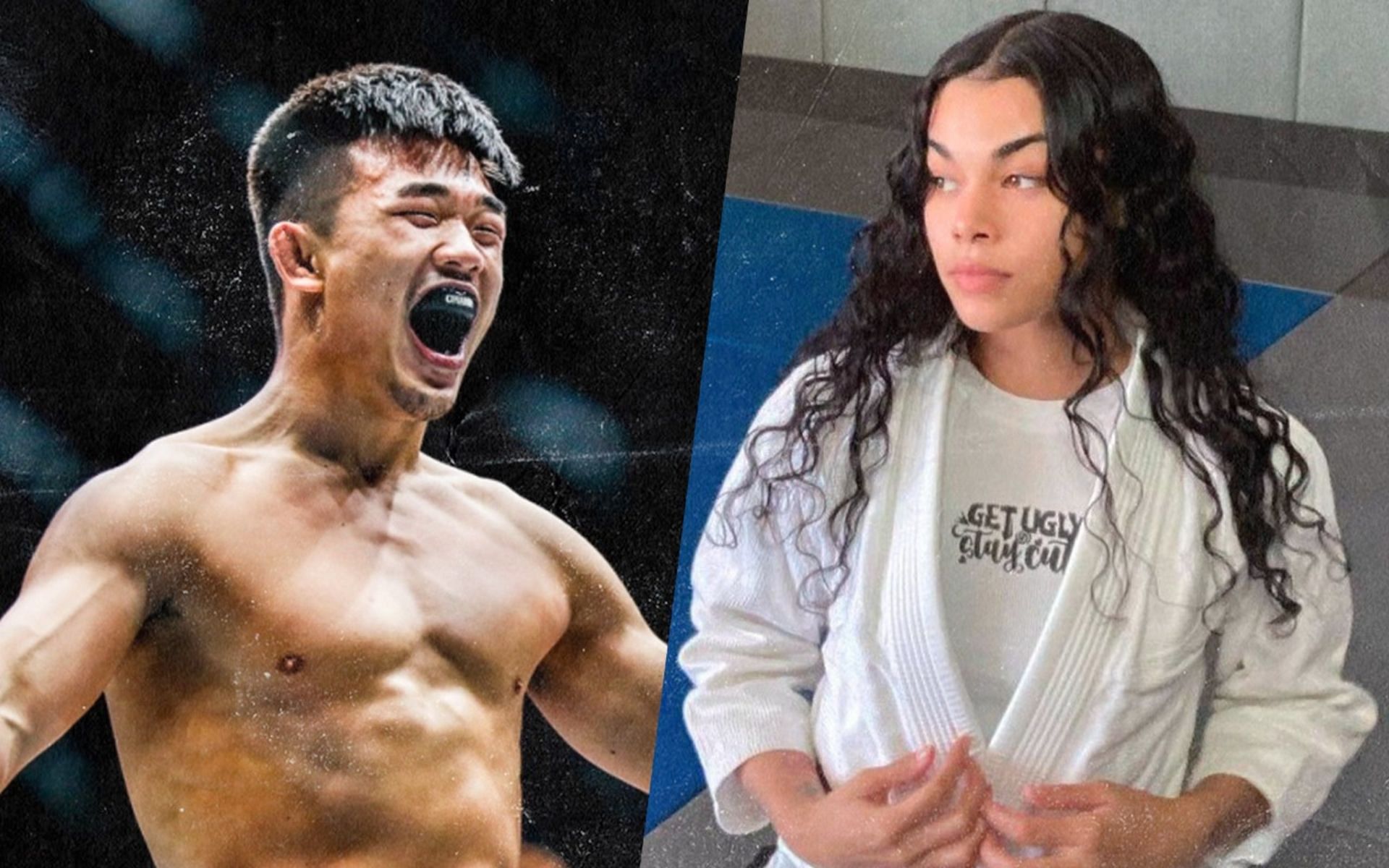  Former ONE lightweight world champion Christian Lee (left) and new MMA prospect Lea Bivins (right) [Image credits: ONE Championship]