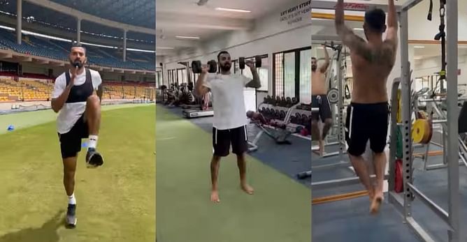 [WATCH] KL Rahul undergoes extensive training as he aims to prove fitness for West Indies T20Is
