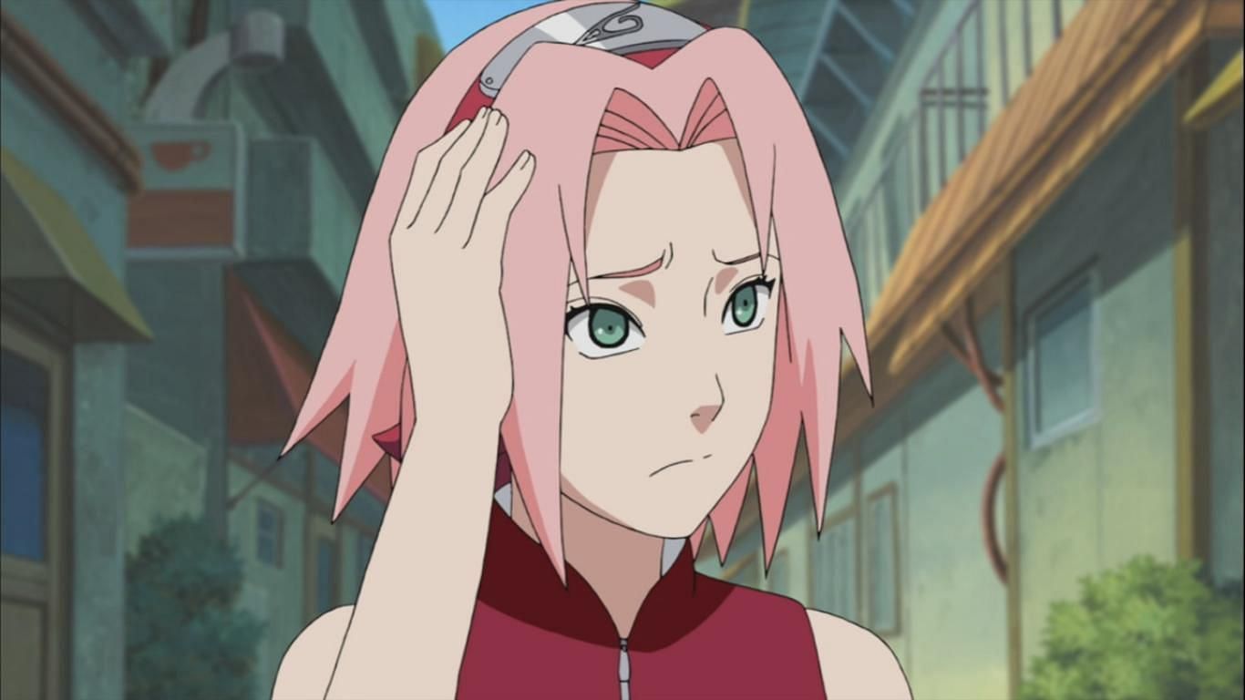 Sakura Haruno as shown in the anime (Image via Naruto)