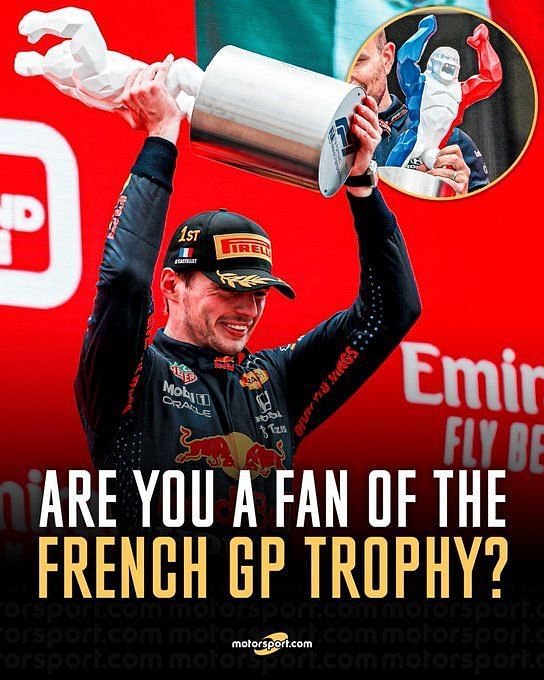 The winners trophy featuring a Gorilla., French GP