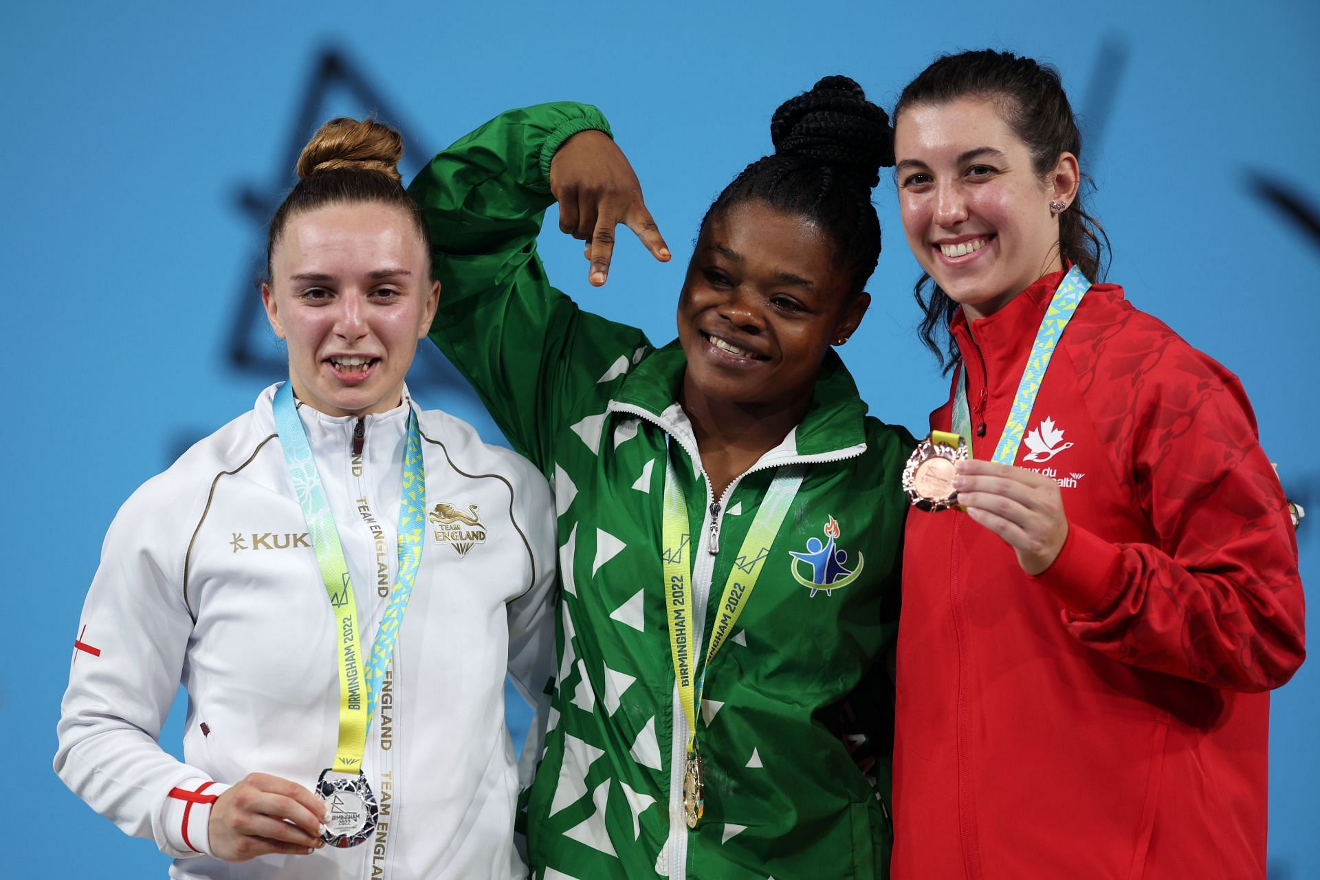 Weightlifting - Commonwealth Games: Day 3 (file photo of the podium finishers)