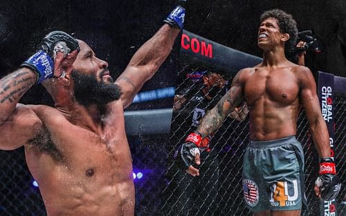 Demetrious Johnson (left) and Adriano Moraes (right) [Photo Credits: ONE Championship]