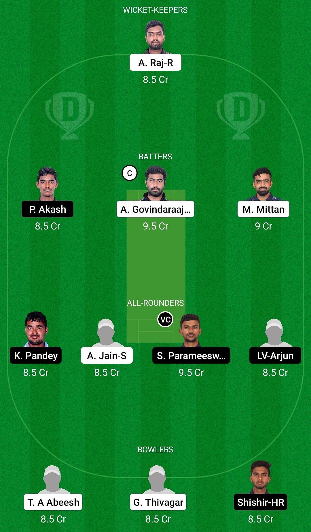 Dream11 Team for Sharks XI vs Lions XI - Pondicherry Men&rsquo;s T20 2022.