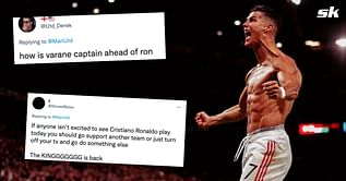 "Ronaldo starts? Advantage opposition", "The Kingggg is back" - Manchester United fans conflicted as Cristiano Ronaldo makes return to starting XI against Rayo Vallecano