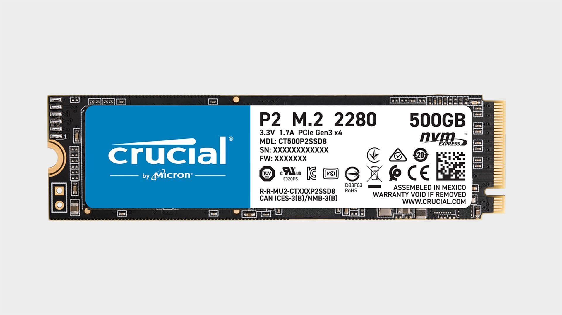 The Crucial P2 500GB NVMe (Image via Amazon)