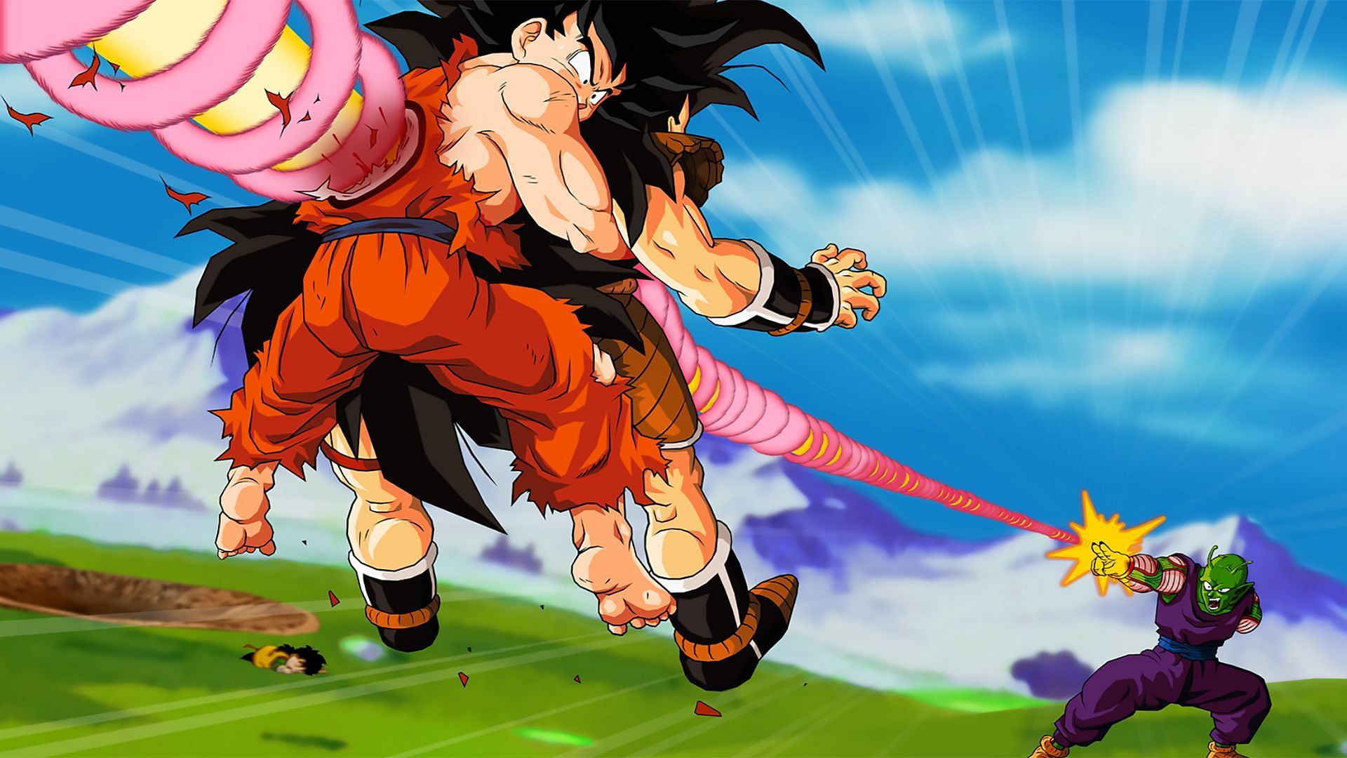 An HD recreation of when Goku died for the first time (Image via Wallpaper Access)