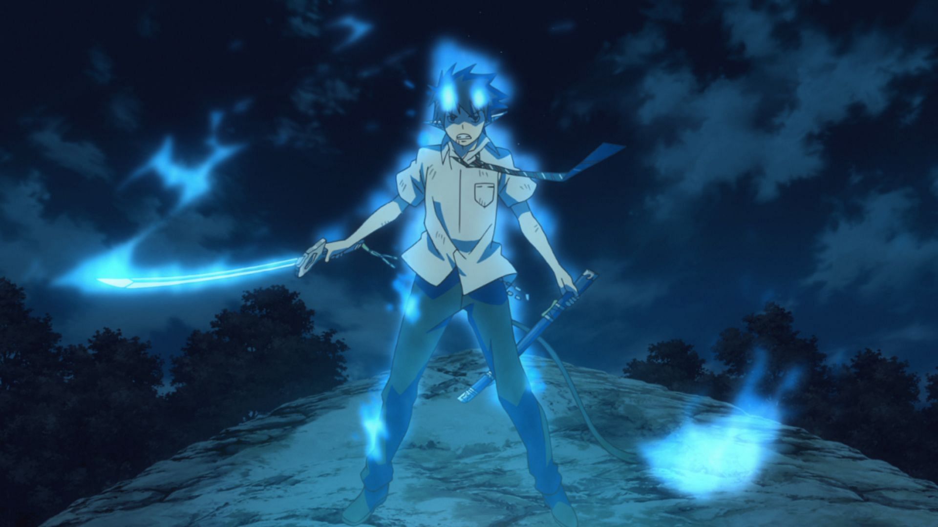 Rin is determined to defeat his father (Image via Kazue Kato/Shueisha, Viz Media, Ao no Exorcist)