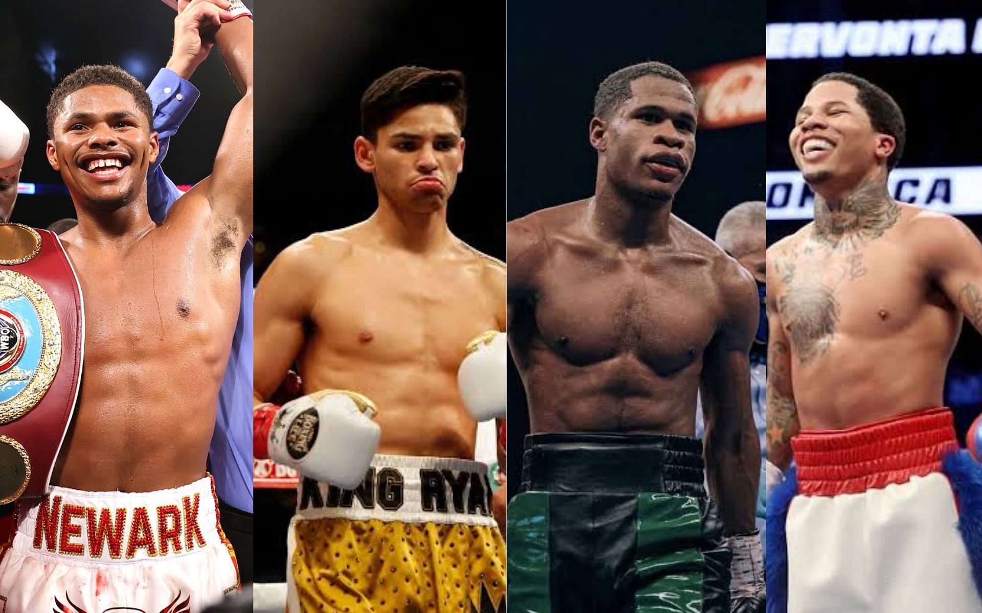 (From left to right) Shakur Stevenson, Ryan Garcia, Devin Haney, and Gervonta Davis.