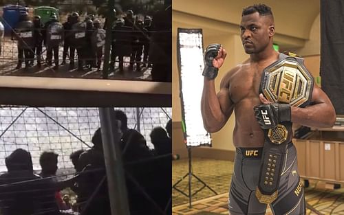 Images from Ngannou's Instagram post (L); Francis Ngannou (R) [images courtesy of @francisngannou Instagram]