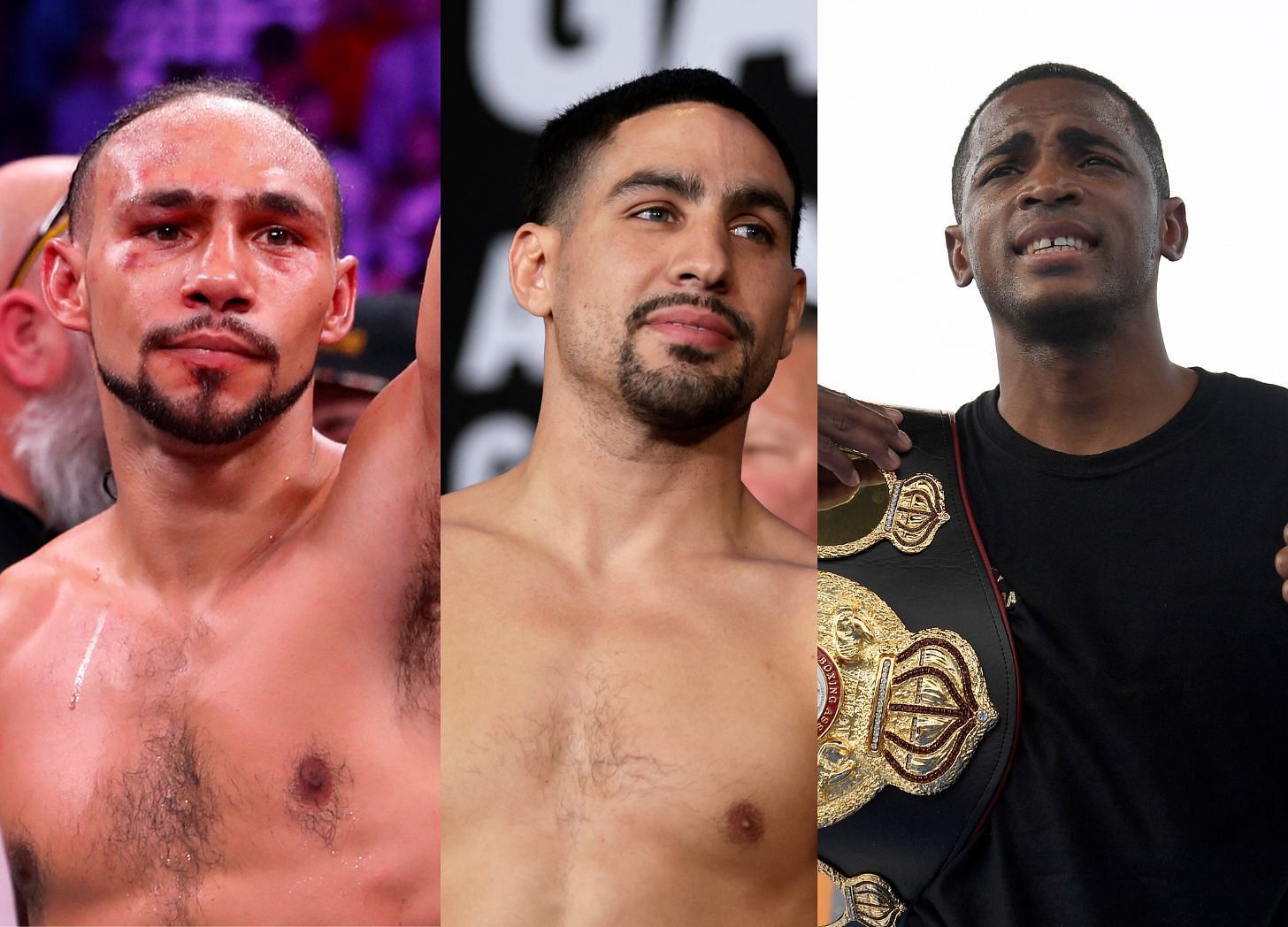 Keith Thurman (left), Danny Garcia (center), Erislandy Lara (right)