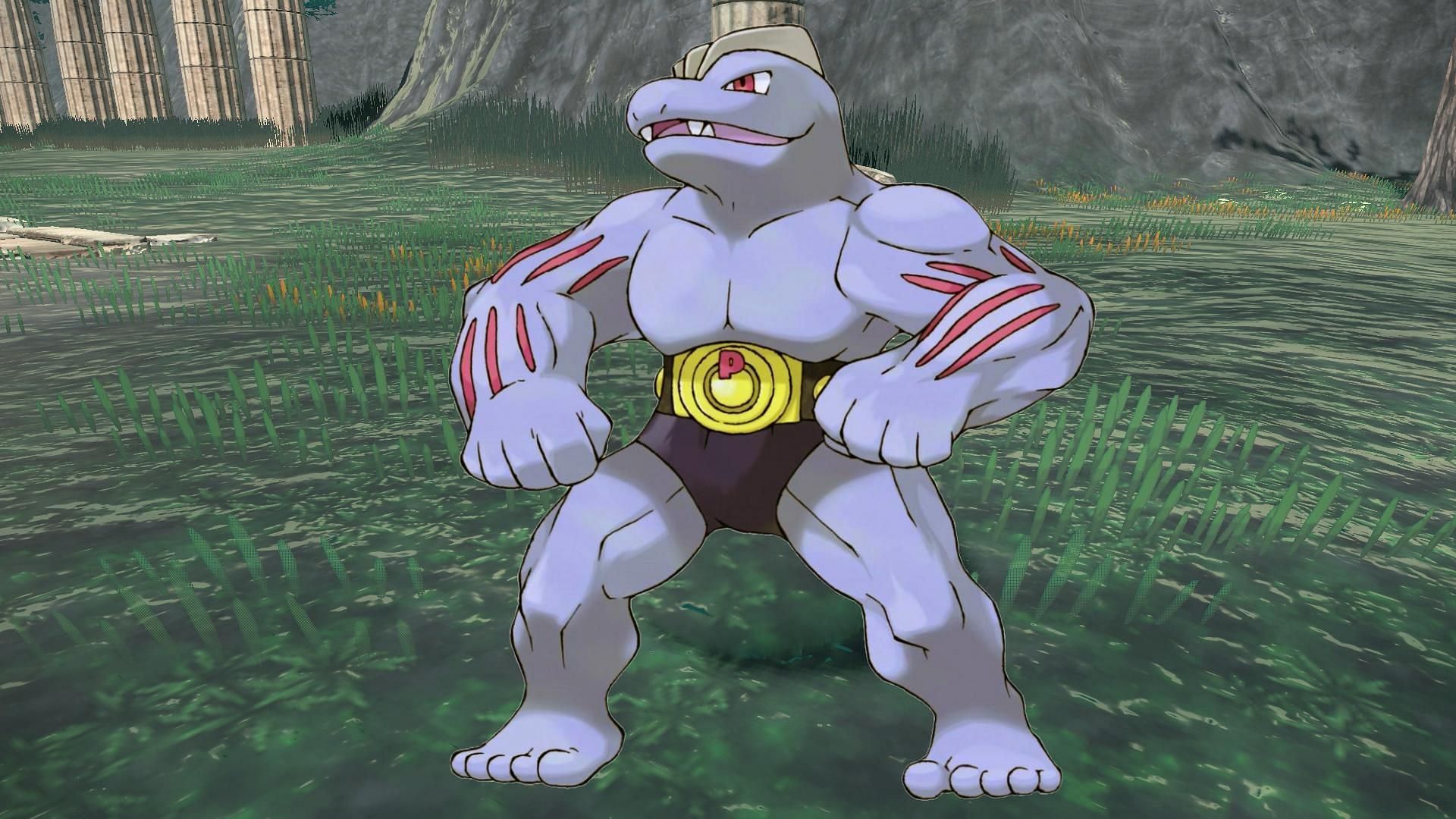Official artwork for Machoke used throughout the franchise (Image via The Pokemon Company)
