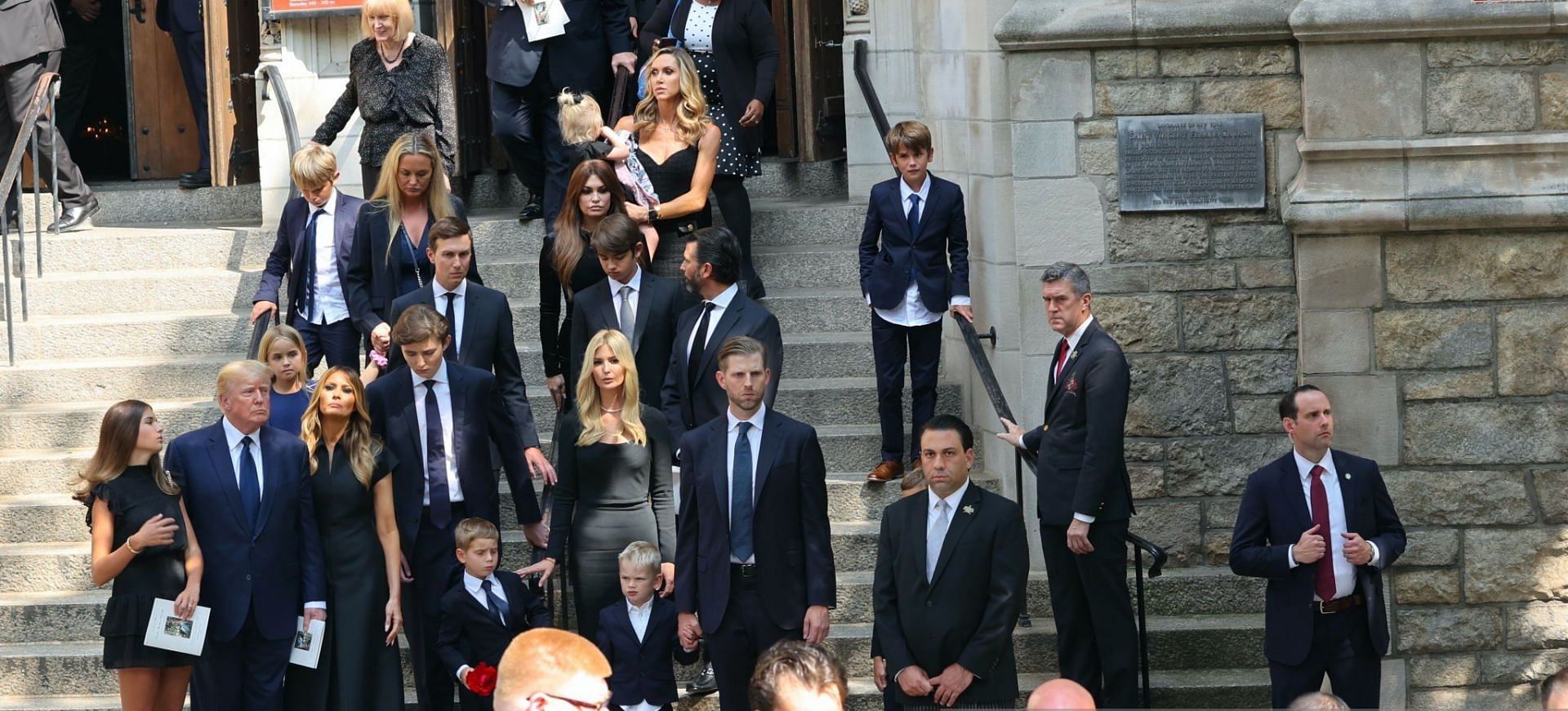 Ivana Trump&#039;s immediate and extended family members attended her funeral service on Wednesday (Image via Jose Perez/Bauer-Griffin/Getty Images)