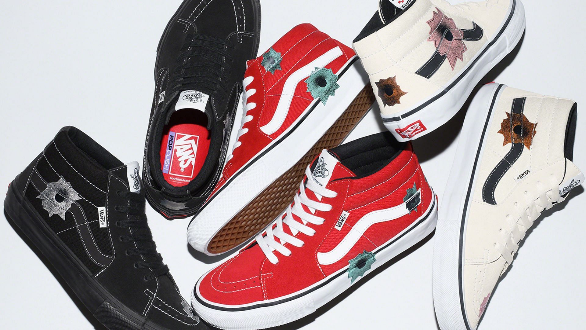 Where to buy Supreme x Vans x Nate Lowman footwear collection? Release ...