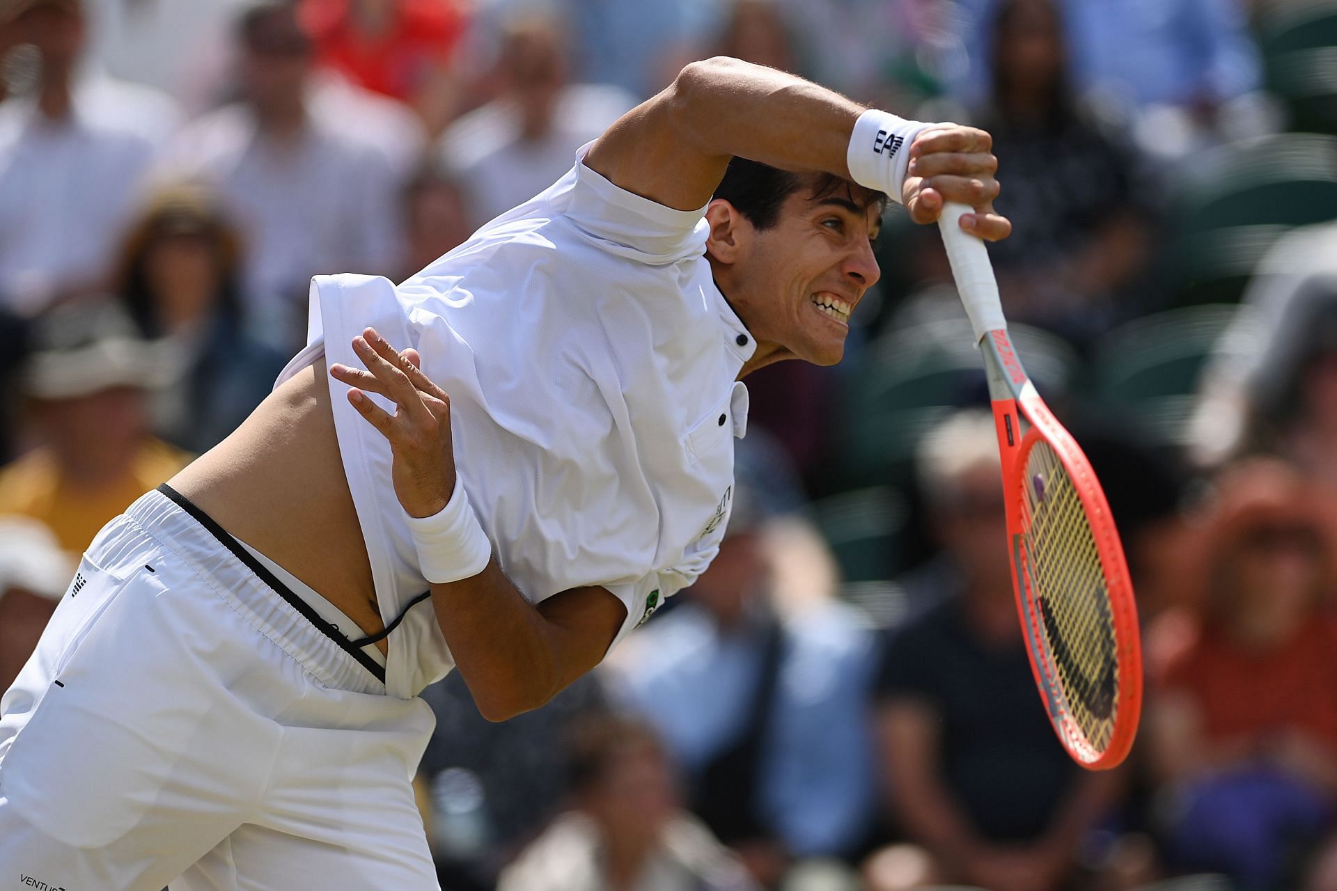 Cristian Garin in his match against Alex de Minaur