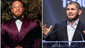 Conor McGregor reacts to Khabib Nurmagomedov’s HOF induction with UFC 229 post-fight brawl throwback