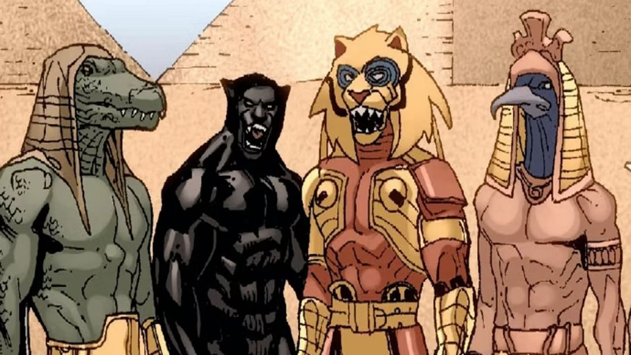 The Egyptian pantheon has some familiar faces (Image via Marvel Comics)