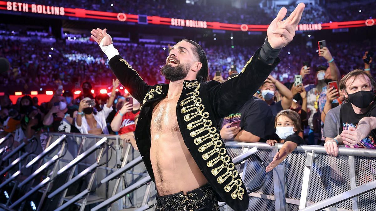 Rollins makes his entrance at SummerSlam 2021