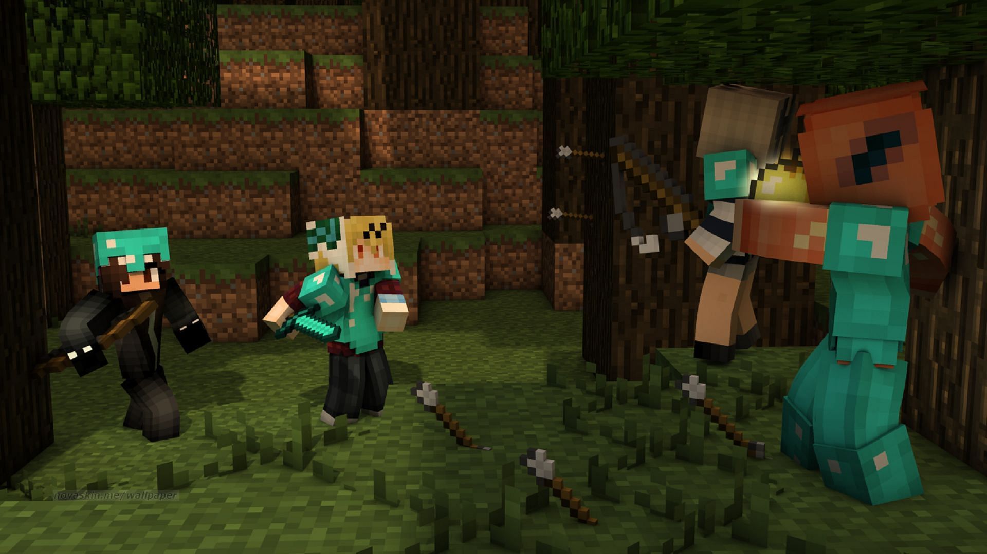 If players don&#039;t mind a fight, they may be able to score some diamonds (Image via Mojang)