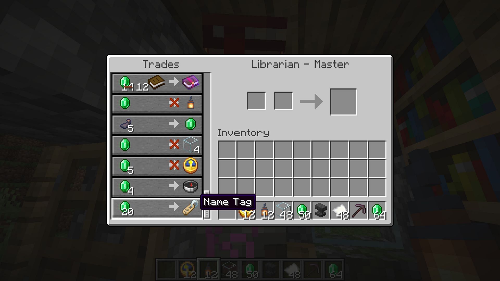 Only master level librarians redeem the item (Image via Minecraft 1.19 update)