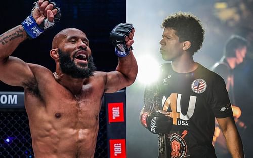 Demetrious Johnson, Adriano Moraes [Photo Credit: ONE Championship] 