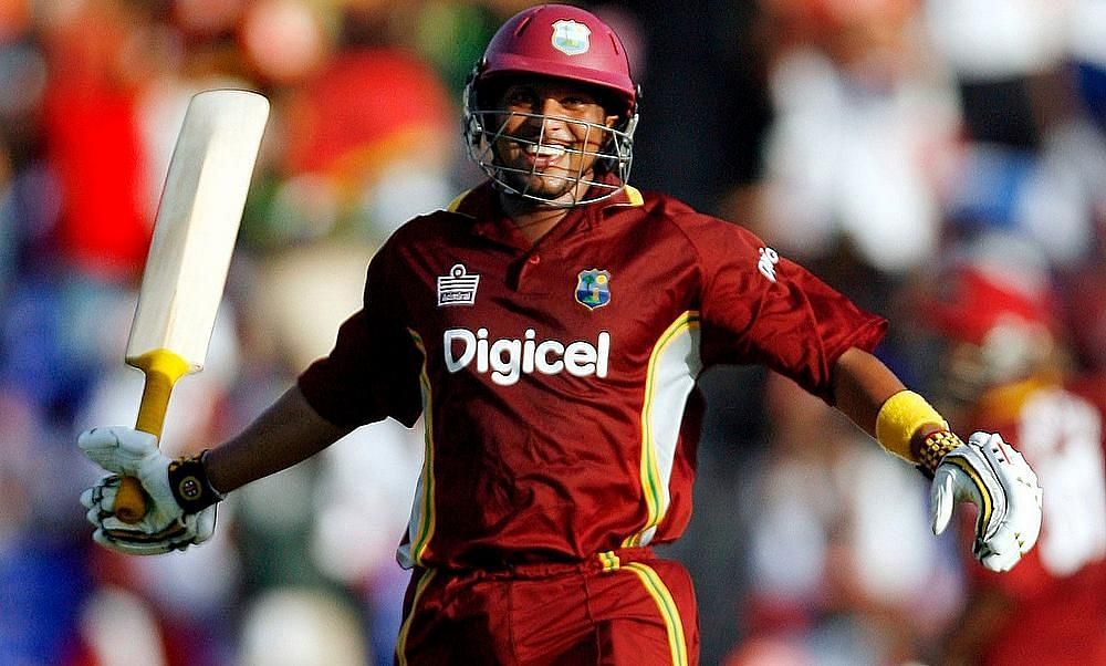 Sarwan struck a fine century in the landmark game to guide his side home