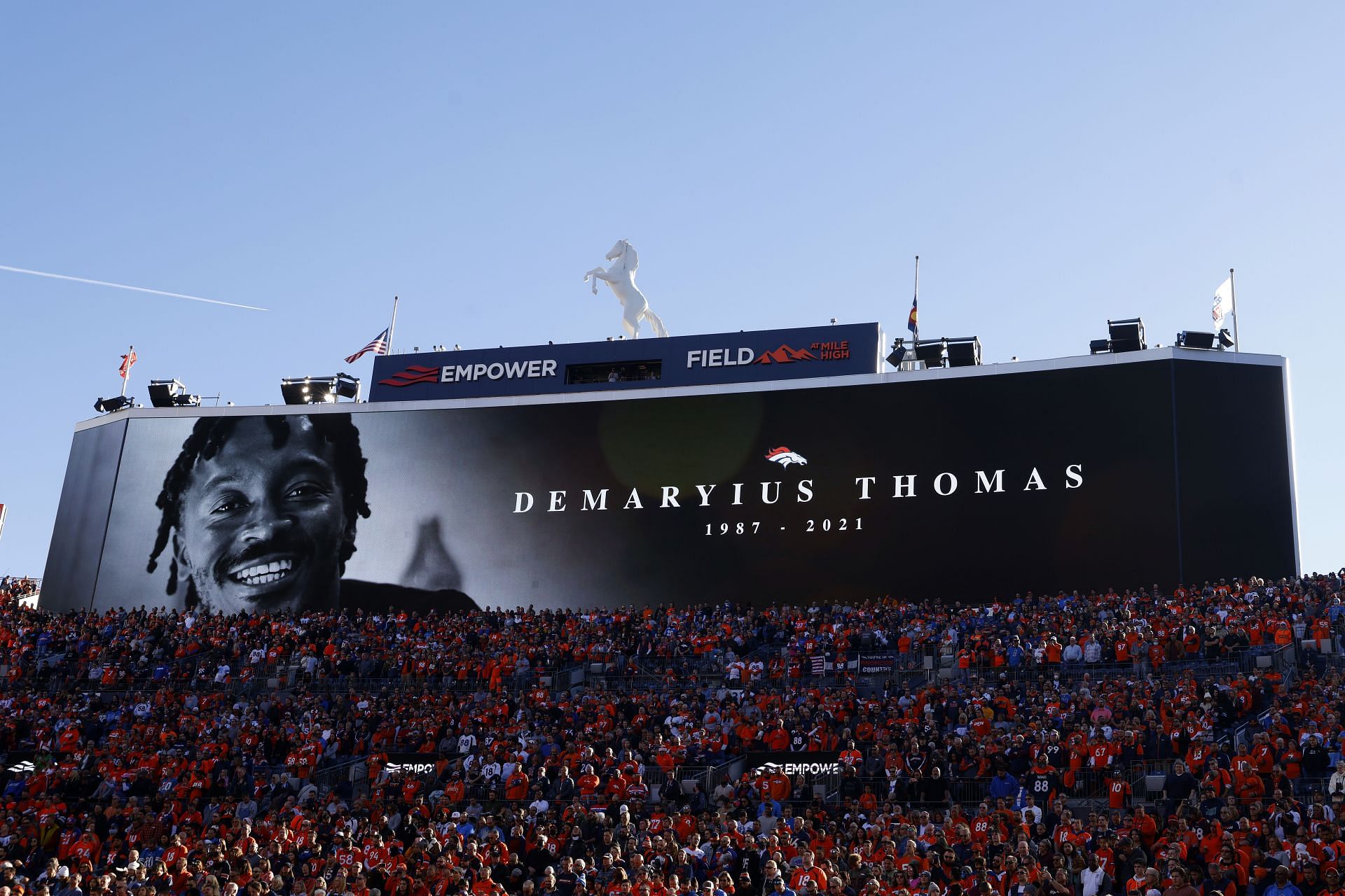 The Denver Broncos honored the late receiver before their game versus the Detroit Lions
