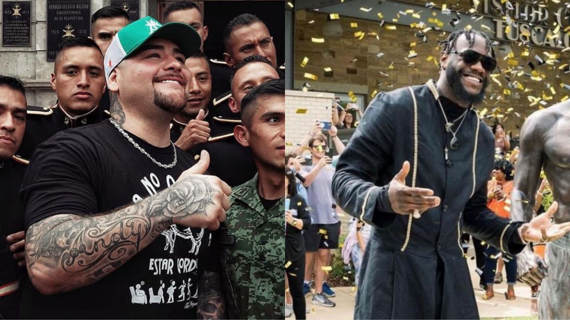 Andy Ruiz Jr. and Deontay Wilder (@bronzebomber) [courtesy of Instagram]