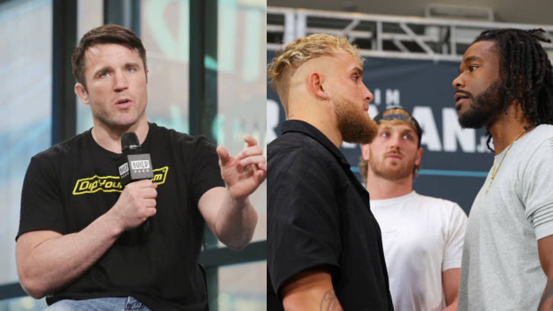 Chael Sonnen (left) claims Jake Paul (right) always wants to be the bigger guy