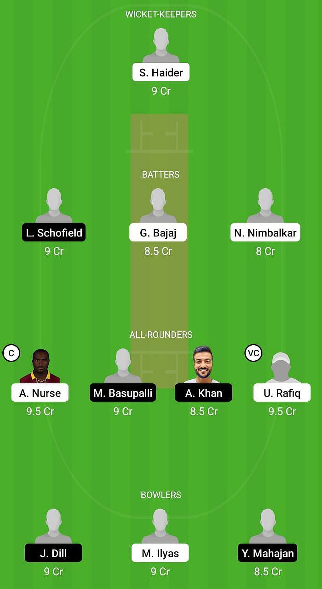 HOH vs SLA Fantasy Suggestion Team 1