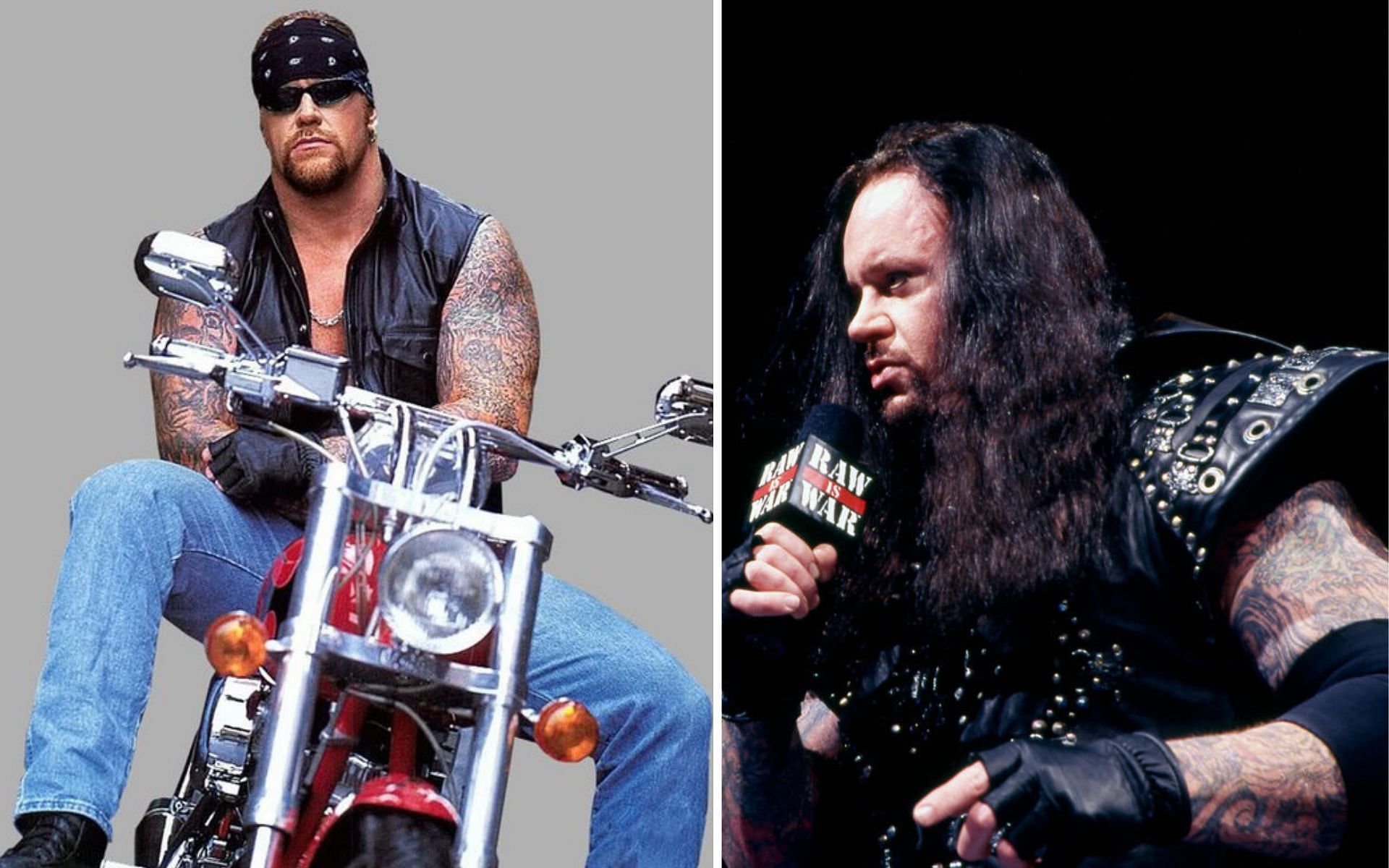 undertaker on his motorcycle