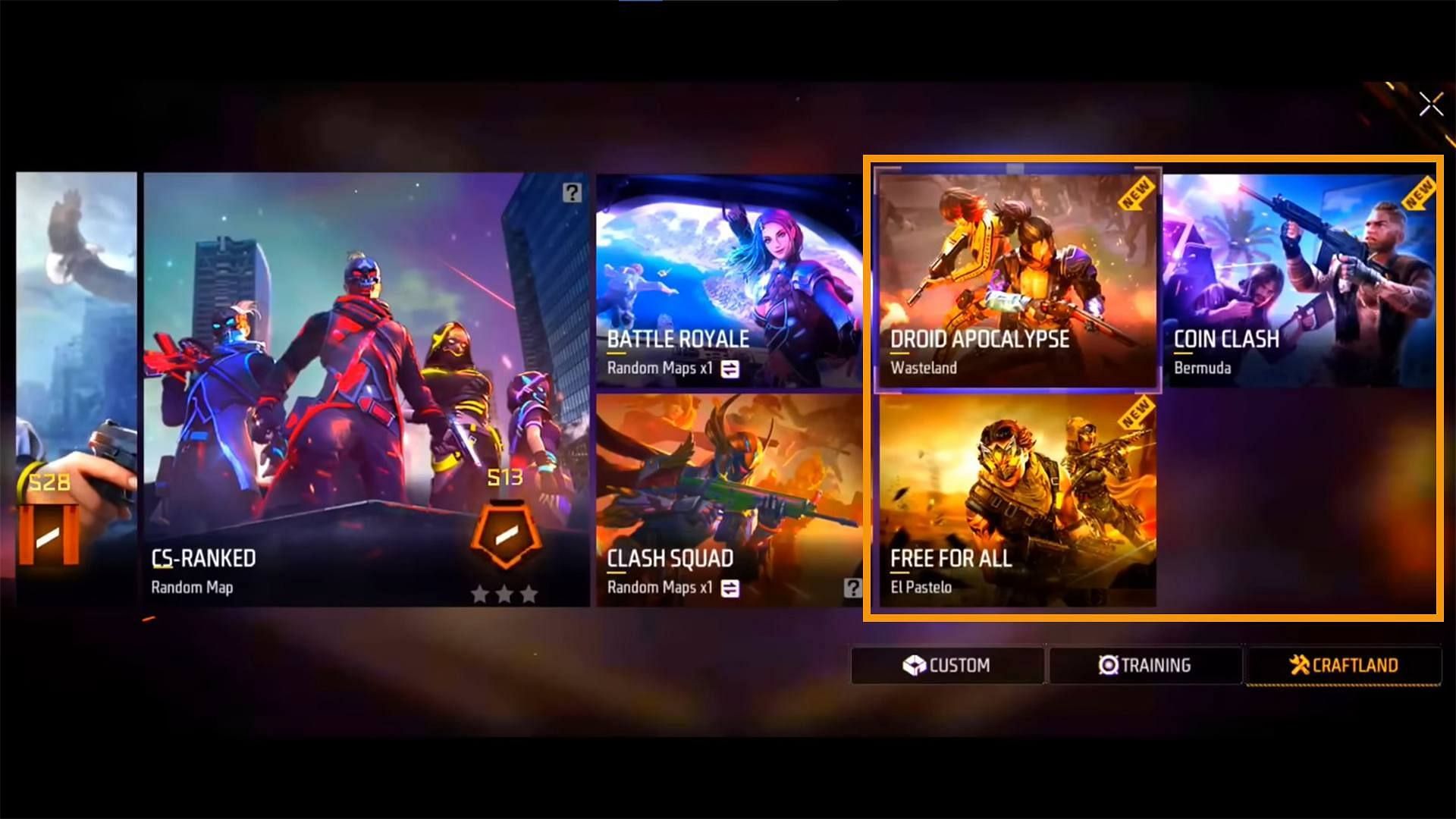 These new modes will provide gamers with a more thrilling experience (Image via Garena)