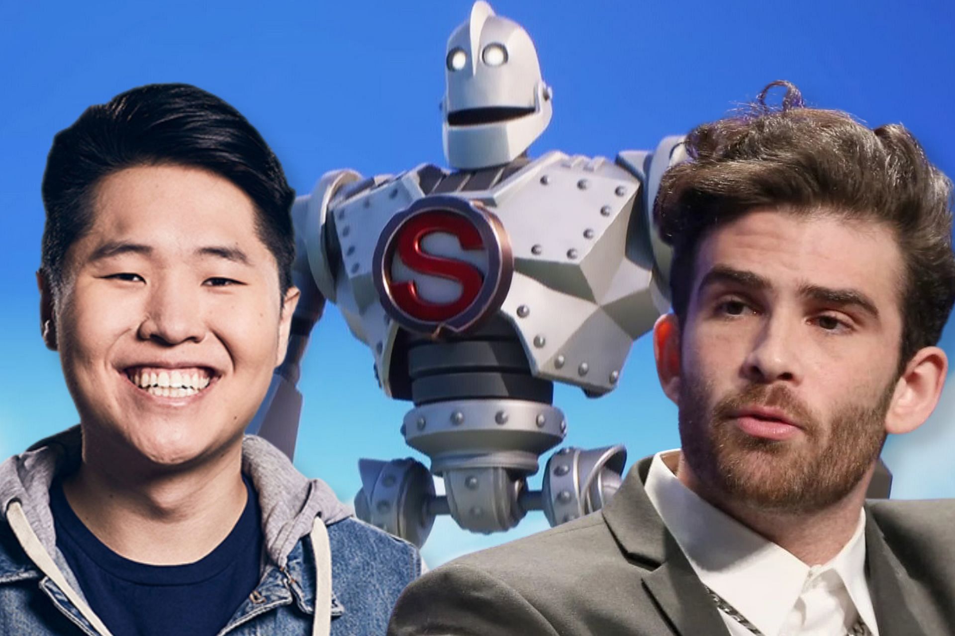 HasanAbi was not ready for Disguised Toast&rsquo;s Iron Giant gameplay (Image via Sportskeeda)