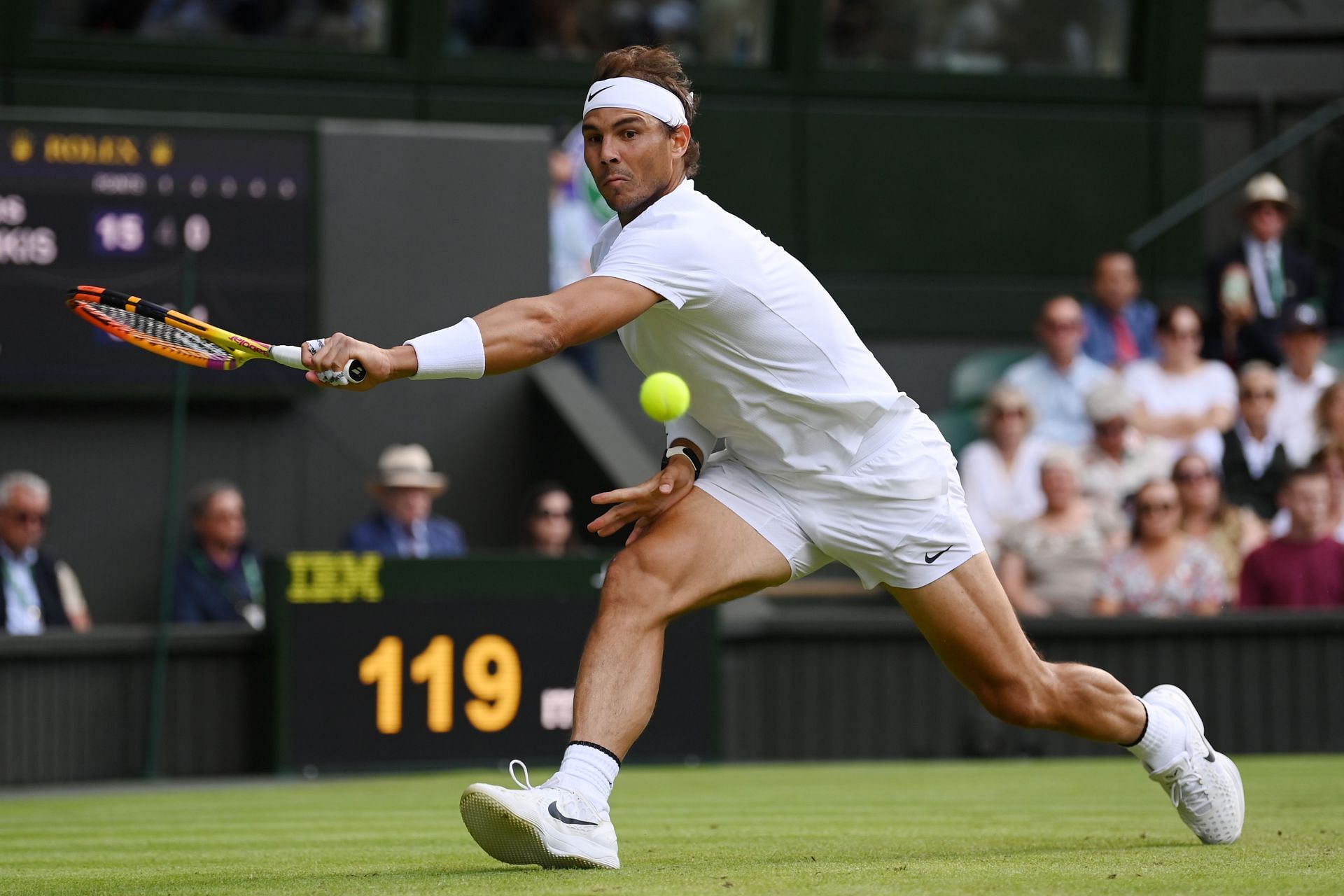 Rafael Nadal pictured at the 2022 Wimbledon Championships.