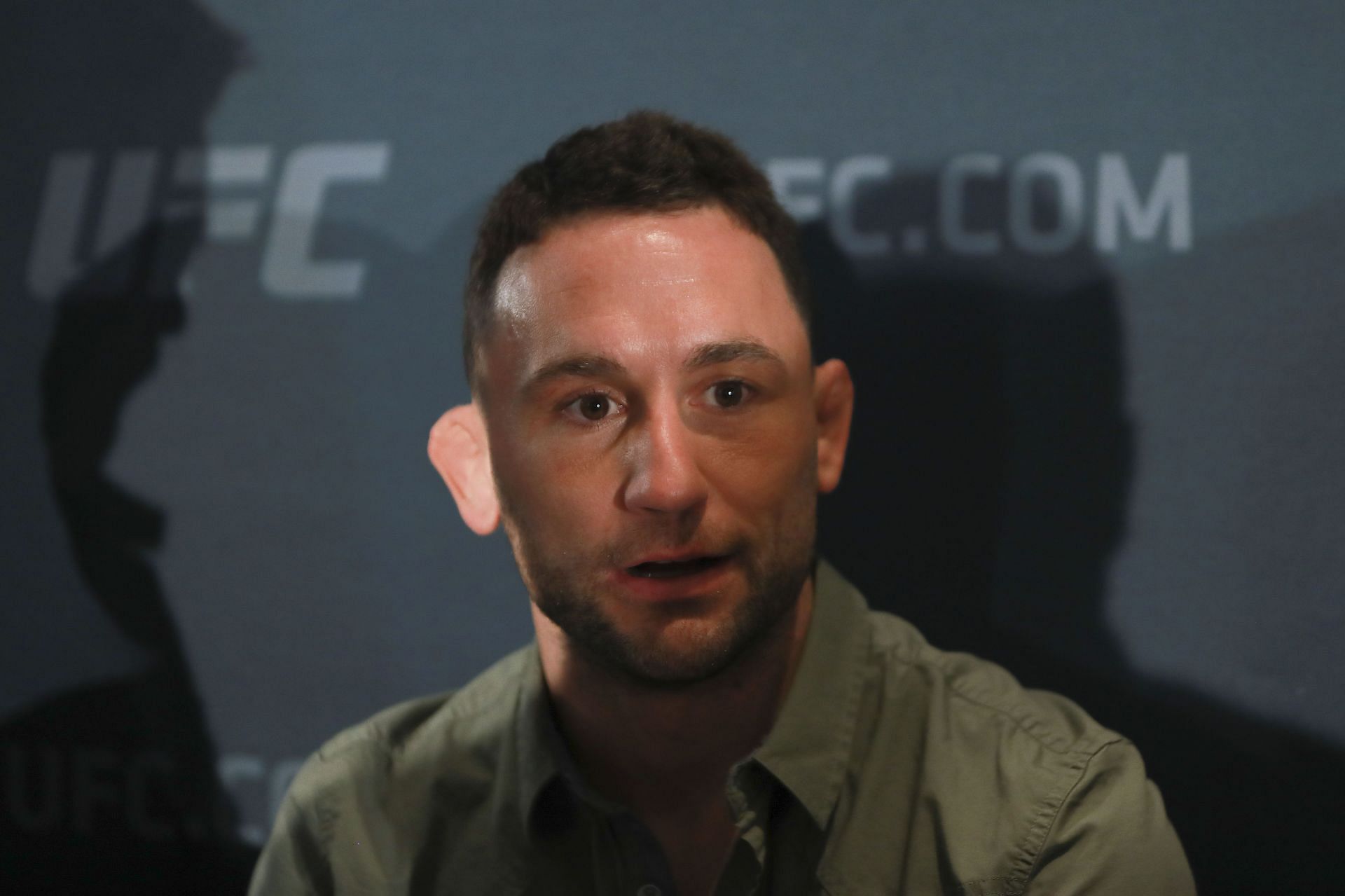 Frankie Edgar talking to media during the UFC 205: Ultimate Media Day 